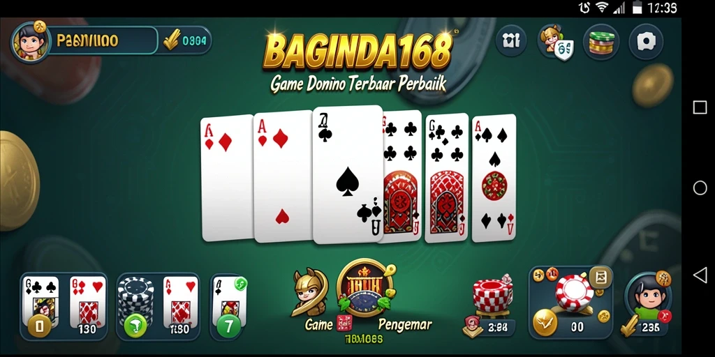Gameplay seru dari game Domino BAGINDA168 yang penuh tantangan.