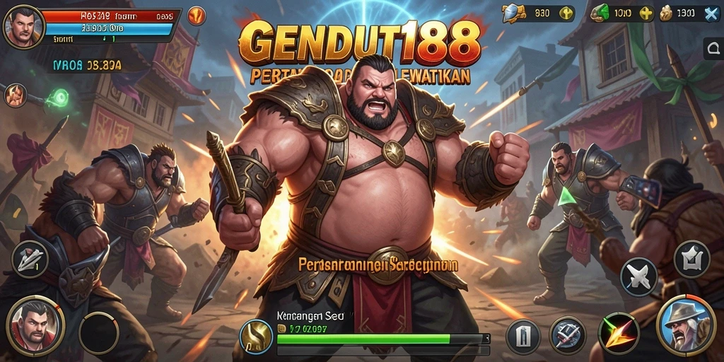 Tampilan gameplay GENDUT188 yang menampilkan laga seru antar karakter.