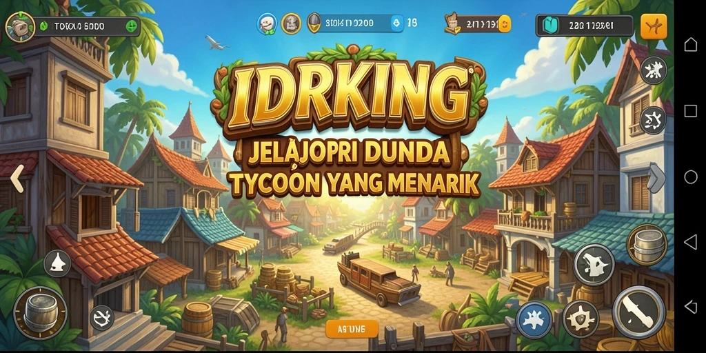 Tampilan gameplay menarik di IDRKING dengan banyak aktivitas bisnis.