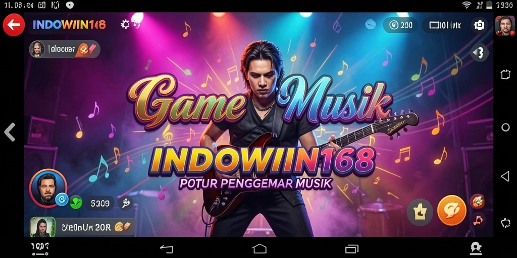Screenshot INDOWIN168 menunjukkan aksi seru dalam gameplay musik.