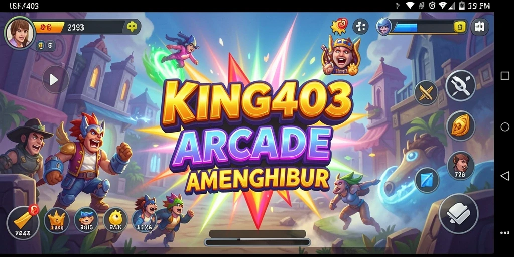 Screenshot gameplay KING403 yang menampilkan suasana arcade yang menyenangkan.