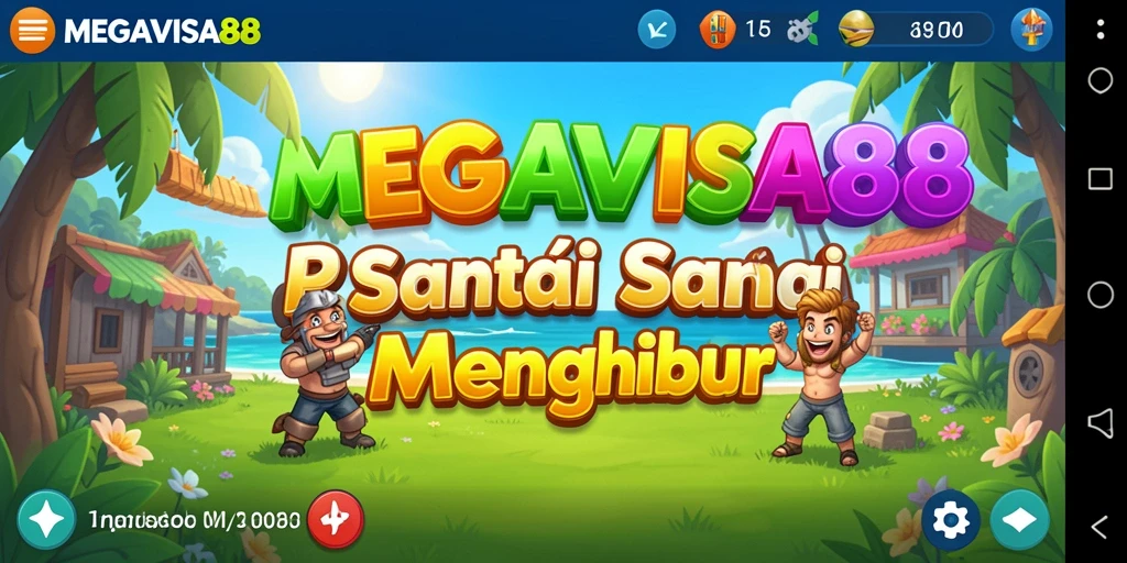 Screenshot menunjukkan gameplay seru MEGAVISA88 yang penuh warna.