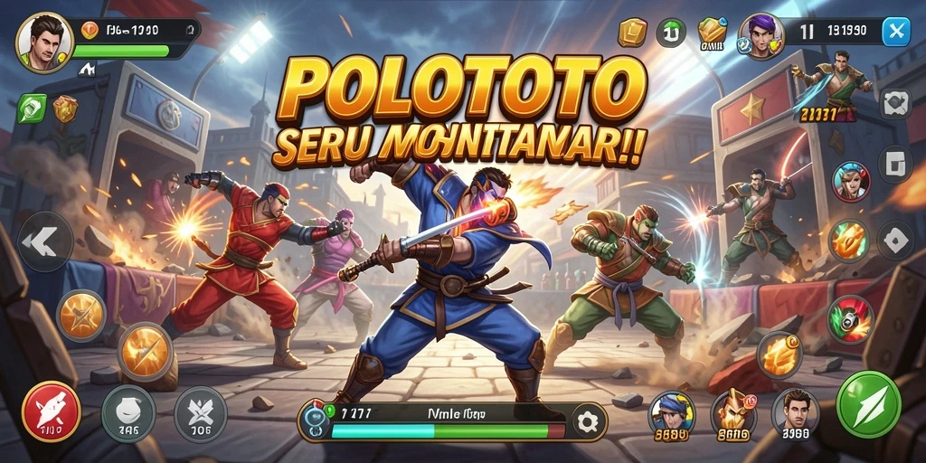 Tampilan gameplay seru dari POLOTOTO penuh aksi.