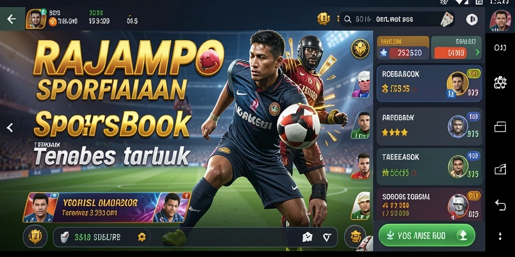 Tampilan gameplay real-time dalam aplikasi Sportsbook RAJAMPO.