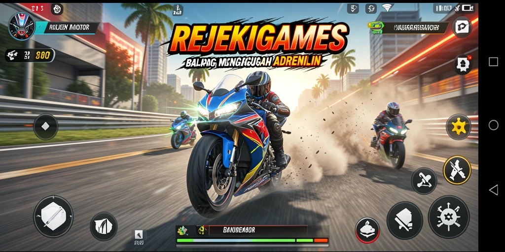 Screenshot menangkap aksi balapan motor yang mendebarkan.