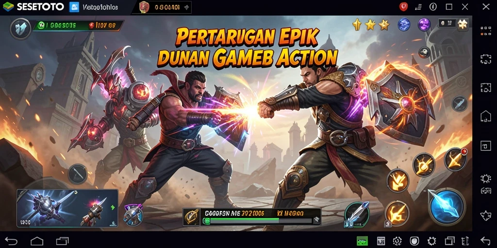 Tampilan aksi mendebarkan dalam game SESETOTO yang penuh tantangan.