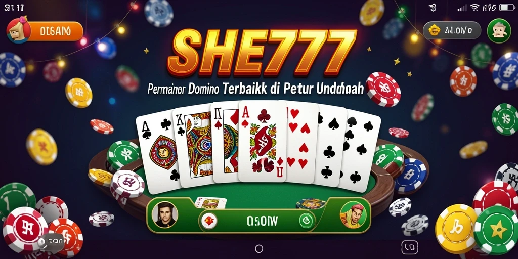 Tampilan gameplay Domino yang menarik dalam SHE777.