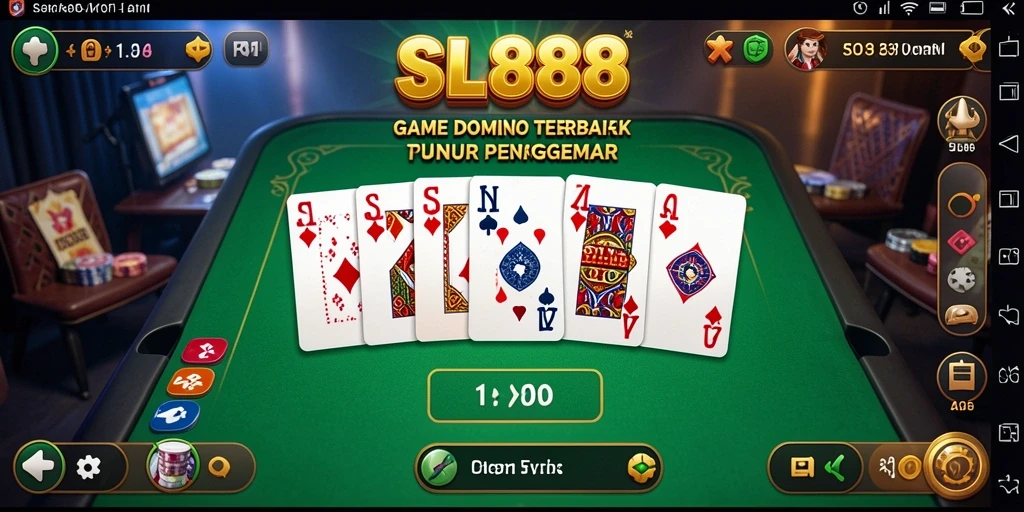 Tampilan gameplay seru SL888 dengan aksi Domino yang menarik.