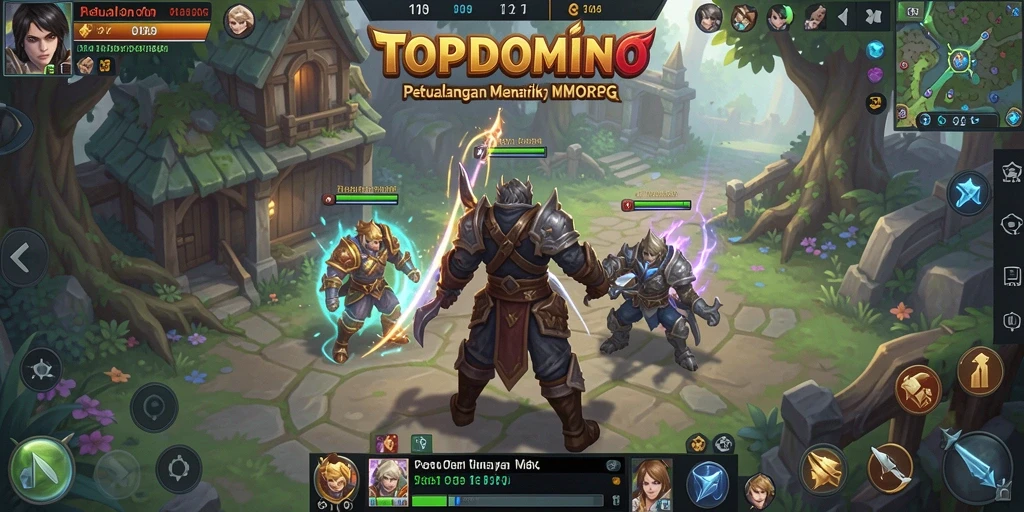 Screenshot gameplay <strong>TOPDOMINO</strong> dengan aksi pertempuran yang intens.